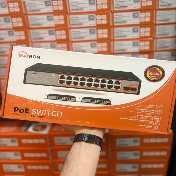 سوئیچ شبکه PoE مکسرون MSW-3016FP-2GL-250I