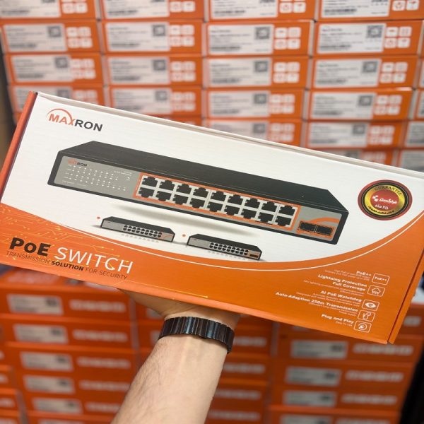 سوئیچ شبکه PoE مکسرون MSW-3216GP-2GL-250I