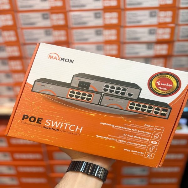 سوئیچ شبکه PoE مکسرون MSW-5208GPI-240I